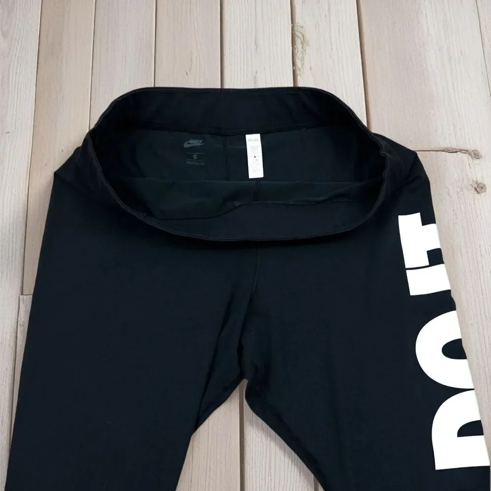 Nike Women's Black Plus Size High-Waisted 'JUST DO IT' Leggings 2XL DC6933-010